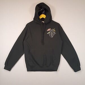 Anatomical Heart Floral VO Unisex Size S Black Graphic Pullover Hoodie